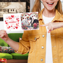 Load image into Gallery viewer, 6Pcs Valentines Day Swan Diamond Painting Greeting Card for Holiday Party