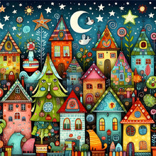 Load image into Gallery viewer, Diamond Painting - Full Round - Colorful Houses (30*30CM)