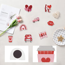 Load image into Gallery viewer, 8Pcs Valentines Day Atmosphere Diamond Painting Fridge Stickers for Home Decor