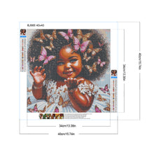 Load image into Gallery viewer, Diamond Painting - Full Round - Butterfly Girl (40*40CM)