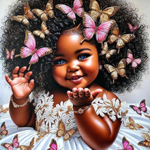 Load image into Gallery viewer, Diamond Painting - Full Round - Butterfly Girl (40*40CM)