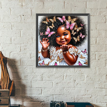 Load image into Gallery viewer, Diamond Painting - Full Round - Butterfly Girl (40*40CM)