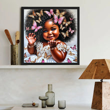 Load image into Gallery viewer, Diamond Painting - Full Round - Butterfly Girl (40*40CM)