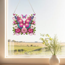 Load image into Gallery viewer, Acrylic Special Shape Butterfly Flower Diamond Painting Ornaments for Art Crafts