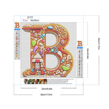 Load image into Gallery viewer, Diamond Painting - Full Round - Biscuit Letter B (30*30CM)