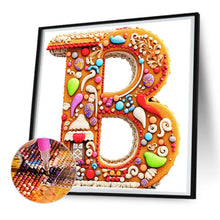Load image into Gallery viewer, Diamond Painting - Full Round - Biscuit Letter B (30*30CM)