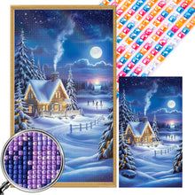Load image into Gallery viewer, AB Diamond Painting - Full Square - Winter Snow House (40*70CM)