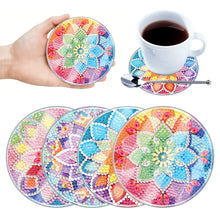 Load image into Gallery viewer, 4Pcs Acrylic Special Shape Mandala DIY Waterproof Diamond Painting Coaster