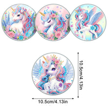 Load image into Gallery viewer, 4Pcs Acrylic Special Shape Horse DIY Waterproof Diamond Painting Coaster