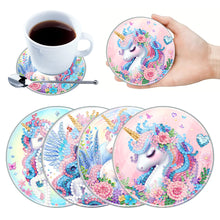 Load image into Gallery viewer, 4Pcs Acrylic Special Shape Horse DIY Waterproof Diamond Painting Coaster