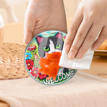 Load image into Gallery viewer, 4Pcs Acrylic Special Shape Kitten DIY Waterproof Diamond Painting Coaster