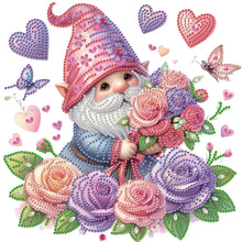 Load image into Gallery viewer, Diamond Painting - Partial Special Shaped - Gnome And Flowers (30*30CM)