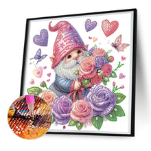 Load image into Gallery viewer, Diamond Painting - Partial Special Shaped - Gnome And Flowers (30*30CM)