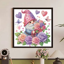 Load image into Gallery viewer, Diamond Painting - Partial Special Shaped - Gnome And Flowers (30*30CM)