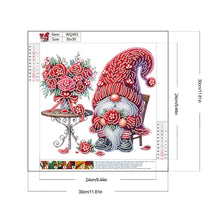 Load image into Gallery viewer, Diamond Painting - Partial Special Shaped - Red Rose Gnome (30*30CM)