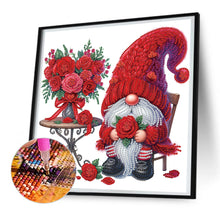 Load image into Gallery viewer, Diamond Painting - Partial Special Shaped - Red Rose Gnome (30*30CM)