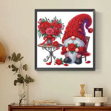 Load image into Gallery viewer, Diamond Painting - Partial Special Shaped - Red Rose Gnome (30*30CM)