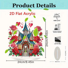 Load image into Gallery viewer, Acrylic Special Shape Rose Cottage Diamond Painting Desktop Ornaments