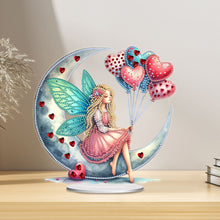 Load image into Gallery viewer, Acrylic Special Shape Girl On The Moon Diamond Painting Desktop Ornaments