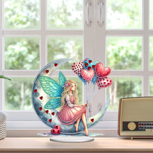 Load image into Gallery viewer, Acrylic Special Shape Girl On The Moon Diamond Painting Desktop Ornaments