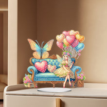 Load image into Gallery viewer, Acrylic Special Shape Elf Girl On The Sofa Diamond Painting Desktop Ornaments