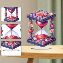 Load image into Gallery viewer, Acrylic Special Shape Flower Hourglass Diamond Painting Desktop Ornaments