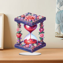 Load image into Gallery viewer, Acrylic Special Shape Flower Hourglass Diamond Painting Desktop Ornaments