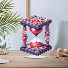 Load image into Gallery viewer, Acrylic Special Shape Flower Hourglass Diamond Painting Desktop Ornaments