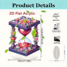 Load image into Gallery viewer, Acrylic Special Shape Flower Hourglass Diamond Painting Desktop Ornaments