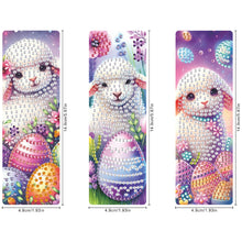 Load image into Gallery viewer, 3Pcs Special Shape Easter Sheep 5D DIY Diamond Painting Bookmark Making Kit