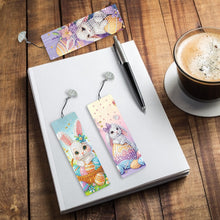 Load image into Gallery viewer, 3Pcs Special Shape Easter Bunny 5D DIY Diamond Painting Bookmark Making Kit