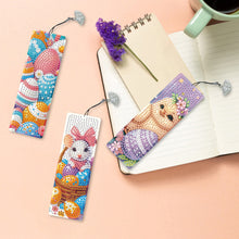 Load image into Gallery viewer, 3Pcs Special Shape Easter Animals 5D DIY Diamond Painting Bookmark Making Kit
