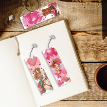 Load image into Gallery viewer, 3Pcs Special Shape Valentines Day Cowboy Diamond Painting Bookmark Making Kit
