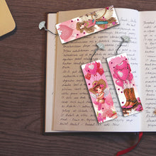 Load image into Gallery viewer, 3Pcs Special Shape Valentines Day Cowboy Diamond Painting Bookmark Making Kit