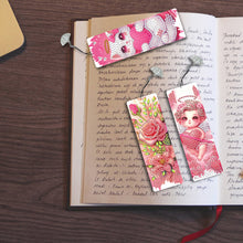 Load image into Gallery viewer, 3Pcs Special Shape Valentines Day Flower Diamond Painting Bookmark Making Kit