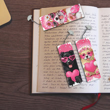 Load image into Gallery viewer, 3Pcs Special Shape Valentines Day Dog Diamond Painting Bookmark Making Kit