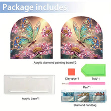 Load image into Gallery viewer, Acrylic Butterfly Diamond Painting Napkin Rack Decor for Home Office Decor