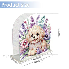 Load image into Gallery viewer, Acrylic Puppy Flower Diamond Painting Napkin Rack Decor for Home Office Decor