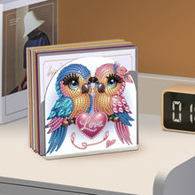 Load image into Gallery viewer, Acrylic Valentines Day Love Bird Diamond Painting Napkin Rack Decor for Desktop
