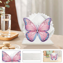 Load image into Gallery viewer, Acrylic Butterfly Diamond Painting Napkin Rack Decor for Home Office Decor