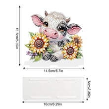 Load image into Gallery viewer, Acrylic Sunflower Cow Diamond Painting Napkin Rack Decor for Home Office Decor