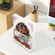 Load image into Gallery viewer, Acrylic Coffee Cup Puppy Diamond Painting Napkin Rack Decor for Home Office