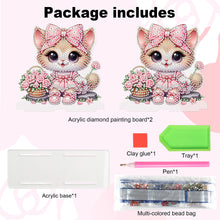 Load image into Gallery viewer, Acrylic Cat Diamond Painting Napkin Rack Decor for Home Office Decor