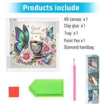 Load image into Gallery viewer, Diamond Painting - Partial Special Shaped - Butterfly Coffee (40*40CM)