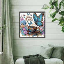 Load image into Gallery viewer, Diamond Painting - Partial Special Shaped - Butterfly Coffee (40*40CM)