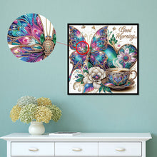Load image into Gallery viewer, Diamond Painting - Partial Special Shaped - Butterfly Coffee (40*40CM)