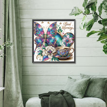 Load image into Gallery viewer, Diamond Painting - Partial Special Shaped - Butterfly Coffee (40*40CM)