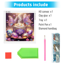 Load image into Gallery viewer, Diamond Painting - Partial Special Shaped - Butterfly Coffee (40*40CM)