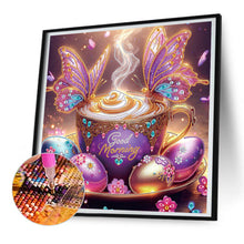 Load image into Gallery viewer, Diamond Painting - Partial Special Shaped - Butterfly Coffee (40*40CM)