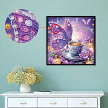 Load image into Gallery viewer, Diamond Painting - Partial Special Shaped - Butterfly Coffee (40*40CM)